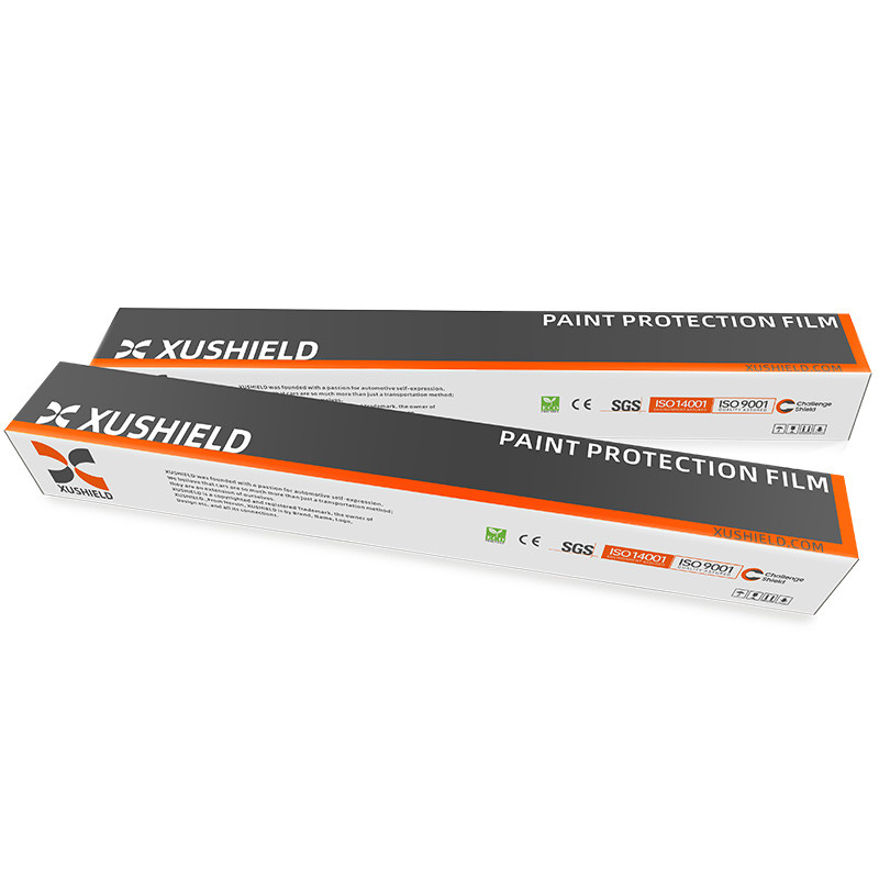 XUSHIELD 8.5mil هيدروفوبيسيتي لامعة عالية جودة عالية مكافحة الخدش إصلاح الحرارة TPU واضحة لون السيارة فيلم حماية