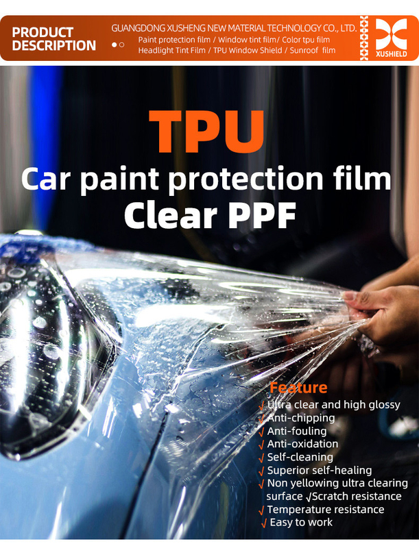 Tpu 1.52m*15m الشفاف Ppf فيلم حماية الطلاء لسيارات Ppf فيلم