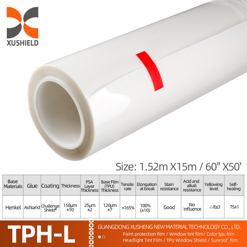 TPH 1.52 * 15M لفة لامعة عالية واضحة شفافة ملصقة لون جسم السيارة حماية Ppf فيلم Tph