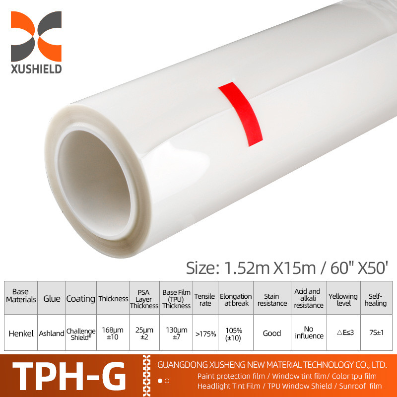 TPH 1.52 * 15M لفة لامعة عالية واضحة شفافة ملصقة لون جسم السيارة حماية Ppf فيلم Tph