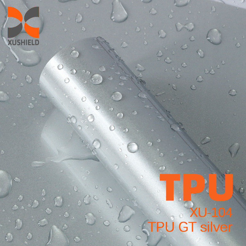 TPU GT الفضة 1.52 * 17m غلاف سيارة لامع فائق مضاد للخدوش الطلاء الشفاف الشفاف TPU PPF فيلم حماية رول فيلم حماية سيارة