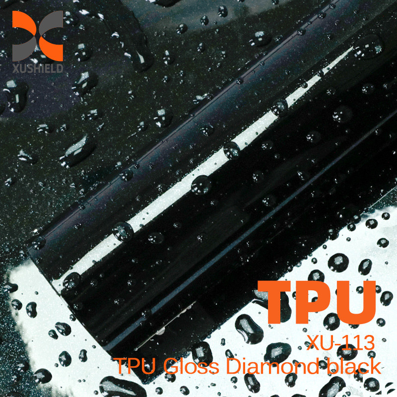 TPU لامعة الماس الأسود 5 سنوات الضمان 6 ميل عالية الجودة لامعة متطاطية PPF TPU الشفاء الذاتي للوحة السيارة فيلم حماية