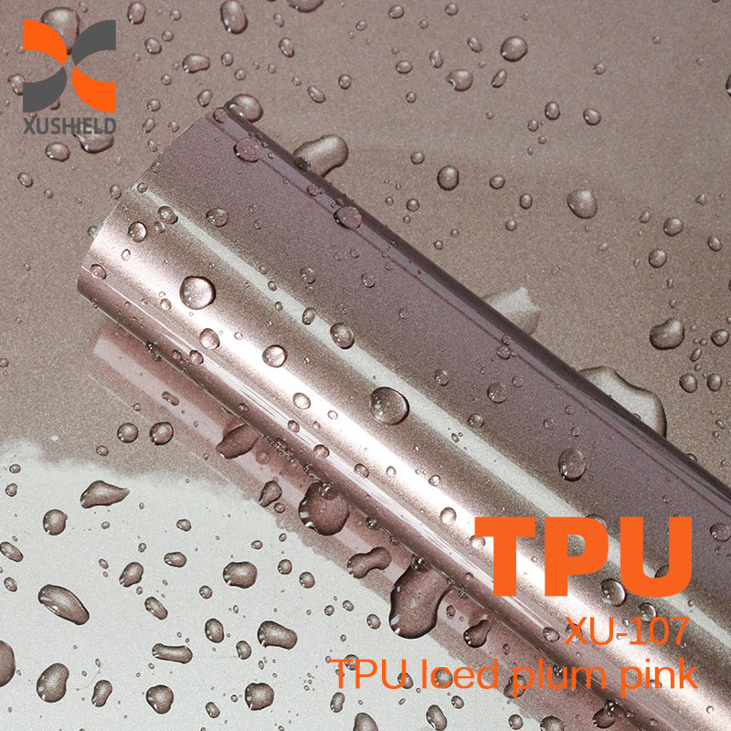 TPU Iced Plum Pink PPF 5 سنوات ضمان ضد الصفراء الشفاء الذاتي 1.52*17m TPU فيلم حماية طلاء السيارة