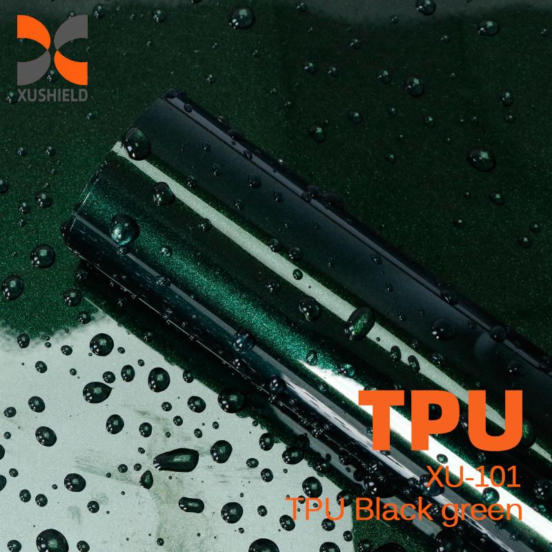 TPU أسود أخضر أفلام السيارات تغيير اللون PPF المعدن السائل الأحمر السيارات 1.52 * 17m / رول Ppf فيلم حماية الطلاء PPF ملون