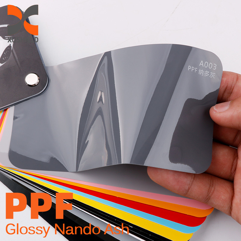صناعة الأفلام XUSHIELD الشفاء الذاتي ppf tpu فيلم حماية الطلاء nano coated not yellowing TPU tph PPF اللون الأحمر اللامع