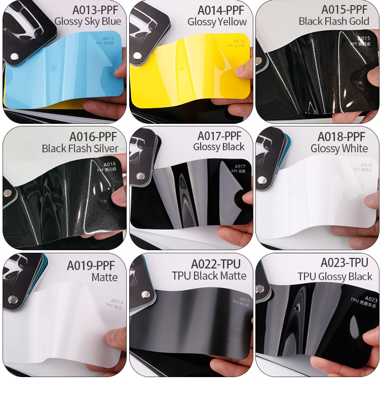 XUSHIELD فيلم سيارات ملون شائع ملصق سيارات أخضر حمضي الشفاء الذاتي tph PPF سيارات لفائف الفينيل فيلم لهيكل السيارة